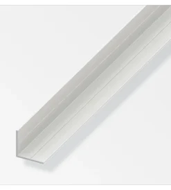 Ferramenta Per Mobili E Infissi-Alfer aluminium Angolare lati uguali 29.5x2.4 pvc bianco - 1 metro.