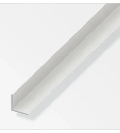 Ferramenta Per Mobili E Infissi-Alfer aluminium Angolare pvc bianco 20x20x1 - 1 metro.