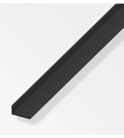 Ferramenta Per Mobili E Infissi-Alfer aluminium Angolare pvc nero 25x20x2.0 - 1 metro.