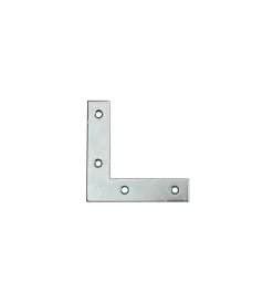 Ferramenta Per Mobili E Infissi- Angoli di rinforzo in acciaio zincato bianco 30 x 30 mm. 4 pz.