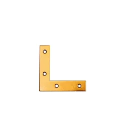 Ferramenta Per Mobili E Infissi|Angoli di rinforzo in acciaio zincato giallo 50 x 50 mm. 4 pz.