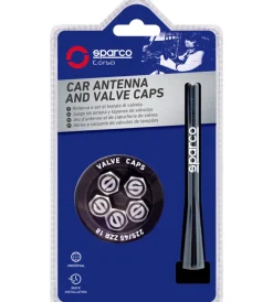 Auto Interno-Sparco Antenna con viti e tappi valvola pneumatici auto 