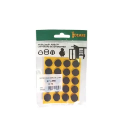 Accessori- Antiscivolo "mussit" tondi in epdm adesiva nera ø 14 mm. - spessore 2,5 mm. - 20 pz.