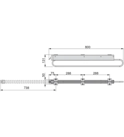 Discount Appendiabiti estraibile per armadio 800 mm acciaio e plastica grigio metallizzato - . Armadi