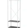 Online Appendiabiti in metallo bianco e cemento, 60x40,4x167 cm Mobili Da Ingresso