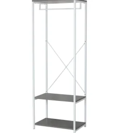 Online Appendiabiti in metallo bianco e cemento, 60x40,4x167 cm Mobili Da Ingresso