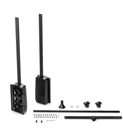 Emuca Armadi|Appendiabiti per armadio acciaio nero, 45-60 cm