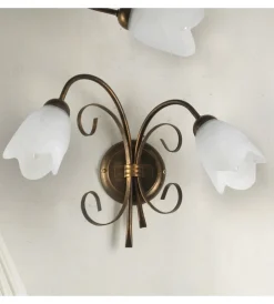 Sale Applique 2 luci "odino" bronzo e14 Illuminazione Per Interno