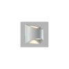 Illuminazione Per Esterno|Applique a led "veyron" in alluminio goffrato bianco, 12,3x13x6,9 cm