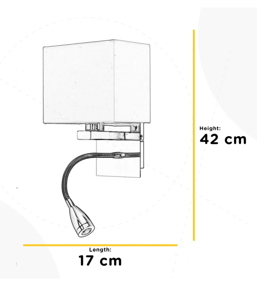 Illuminazione Per Interno-Onli Applique "bed" led in metallo e tessuto, e14