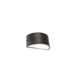 Illuminazione Per Esterno- Applique chiusa in alluminio per esterno - colore grigio.