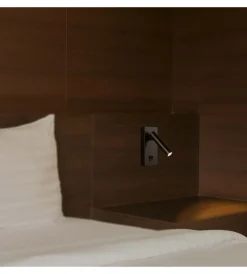 Hot Applique da hotel nera per lettura 2w, 3000k Illuminazione Per Interno