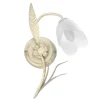 Discount Applique floreale in metallo color avorio, e14 Illuminazione Per Interno
