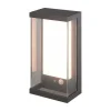 Illuminazione Per Esterno- Applique grigio scuro a led con pannello solare 3000k, 8,3x12,6x25,2 cm