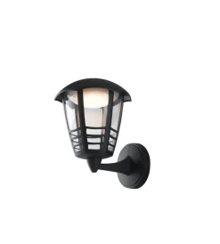 Outlet Applique led "cloe up" nero goffrato 12w 800lm, 17x23x19,3 cm Illuminazione Per Esterno