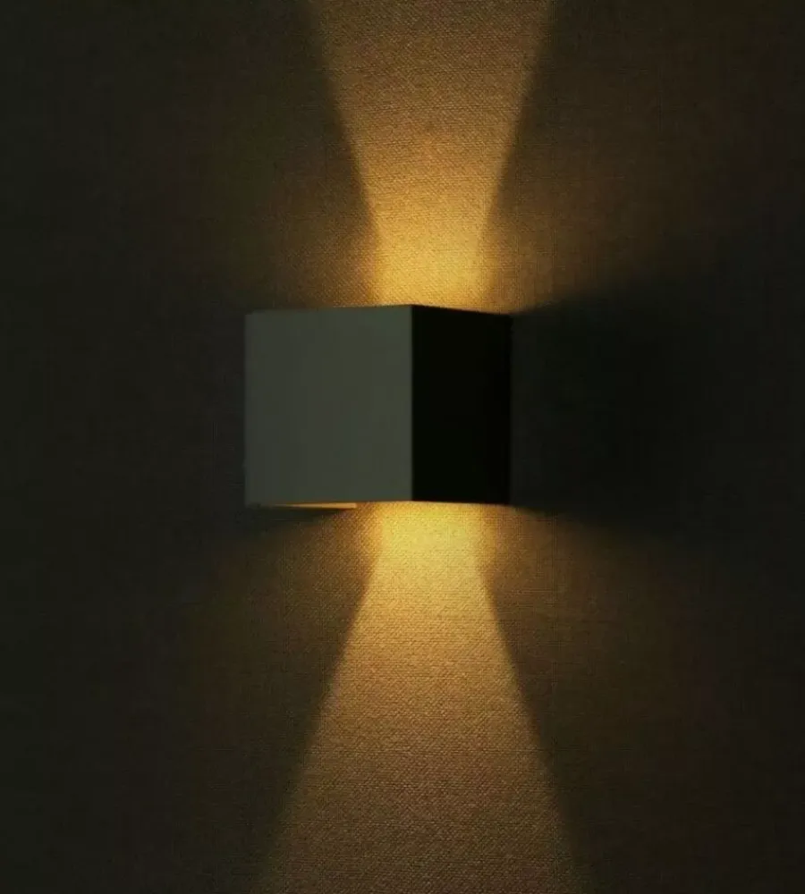 Applique led da esterno quadrata a doppio fascio luminoso vtac grigio 3000k Illuminazione Per Esterno