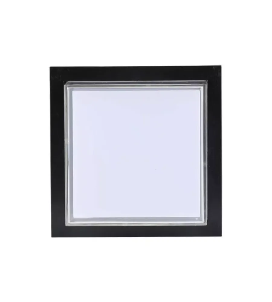 Illuminazione Per Esterno- Applique led da esterno quadrata scoperta vtac nero 4000k 12w