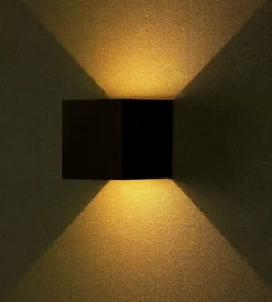 Applique led da esterno quadrata a doppio fascio luminoso vtac nero 3000k Illuminazione Per Esterno