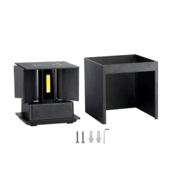 Applique led da esterno quadrata a doppio fascio luminoso vtac nero 3000k Illuminazione Per Esterno