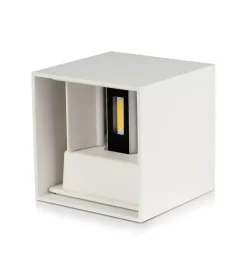 Illuminazione Per Esterno|Applique led da esterno quadrata a doppio fascio luminoso vtac bianco 4000k