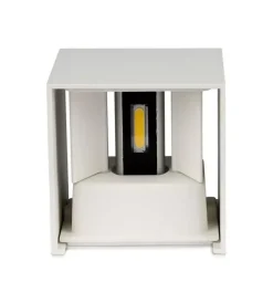 Illuminazione Per Esterno|Applique led da esterno quadrata a doppio fascio luminoso vtac bianco 4000k