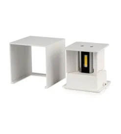 Illuminazione Per Esterno- Applique led da esterno quadrata a doppio fascio luminoso vtac bianco 3000k