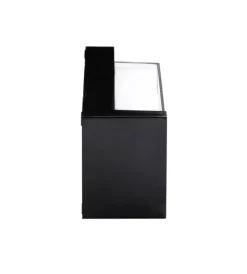 Illuminazione Per Esterno|Applique led da esterno quadrata semicoperta vtac nero 3000k 12w