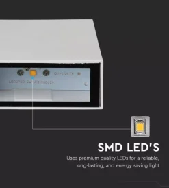 Illuminazione Per Esterno|Applique led da esterno rettangolare verticale a doppio fascio luminoso vtac bianco 3000k
