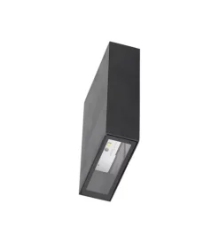 Outlet Applique led da esterno rettangolare verticale a doppio fascio luminoso vtac nero 6500k Illuminazione Per Esterno