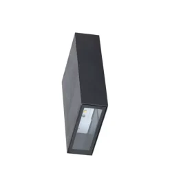 Outlet Applique led da esterno rettangolare verticale a doppio fascio luminoso vtac nero 6500k Illuminazione Per Esterno