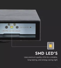 Discount Applique led da esterno rettangolare verticale a doppio fascio luminoso vtac nero 3000k Illuminazione Per Esterno