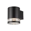 Illuminazione Per Esterno- Applique led da esterno vtac nero cilindrico 3000k