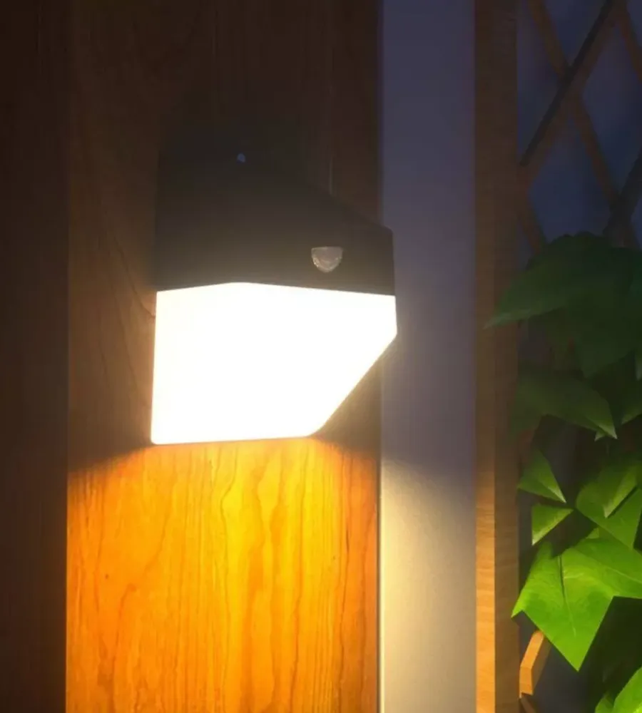 Illuminazione Per Esterno- Applique led da esterno vtac nero con sensore 4000k
