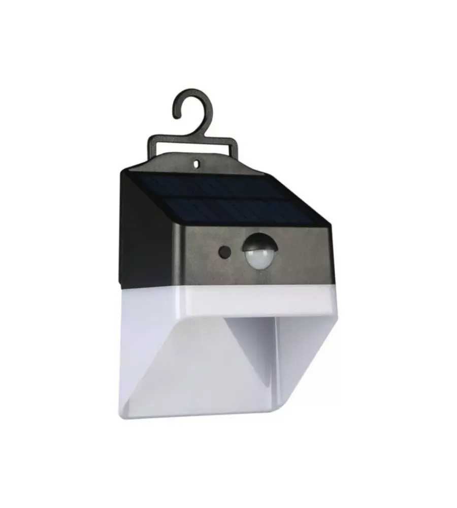 Illuminazione Per Esterno- Applique led da esterno vtac nero con sensore 4000k