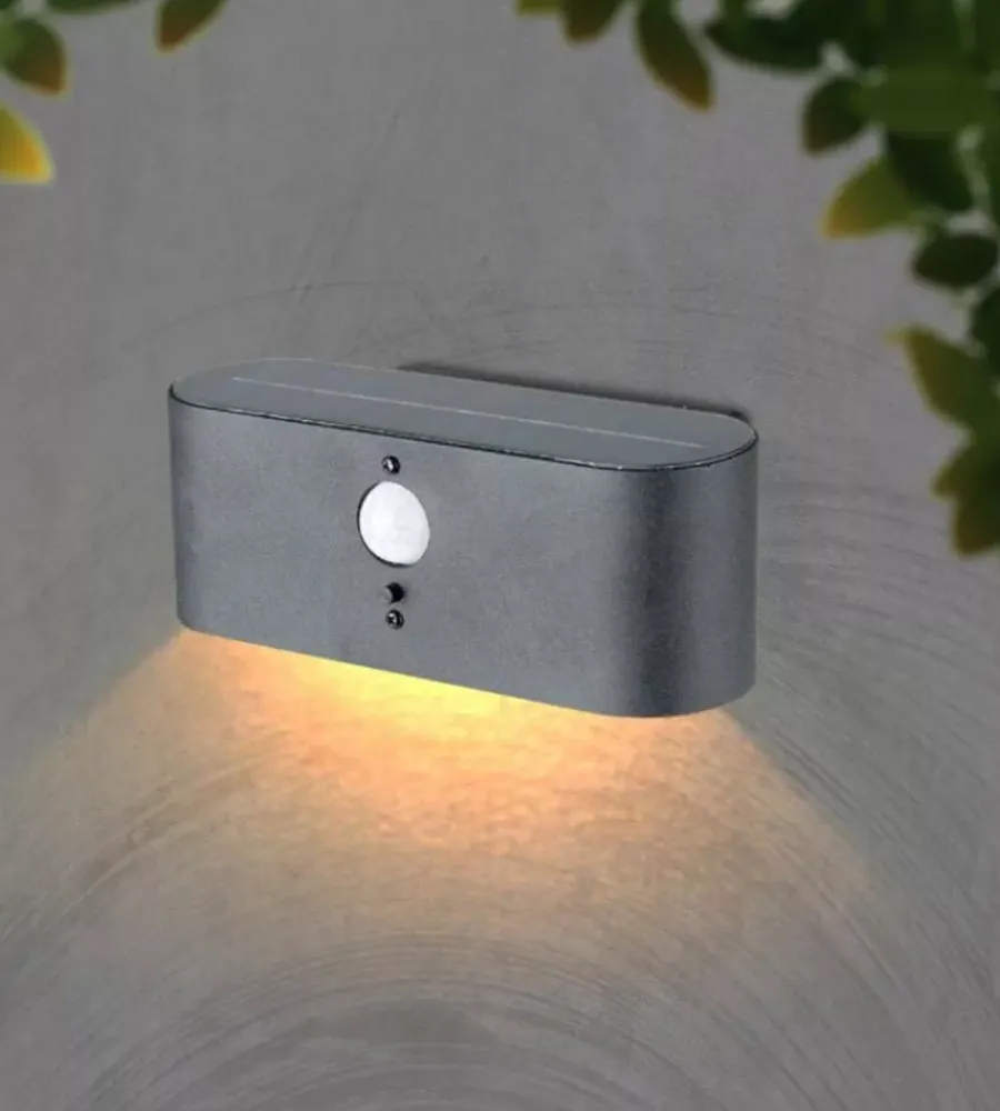 Illuminazione Per Esterno|Applique led da esterno vtac bianco con sensore di movimento 3000k