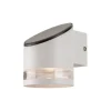 Illuminazione Per Esterno|Applique led da esterno vtac bianco cilindrica obliqua con sensore 3000k