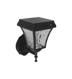 Illuminazione Per Esterno|Applique led solare a muro da esterno vtac nero 3000+4000+6000k