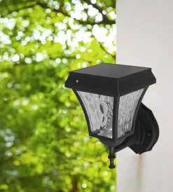 Illuminazione Per Esterno|Applique led solare a muro da esterno vtac nero 3000+4000+6000k