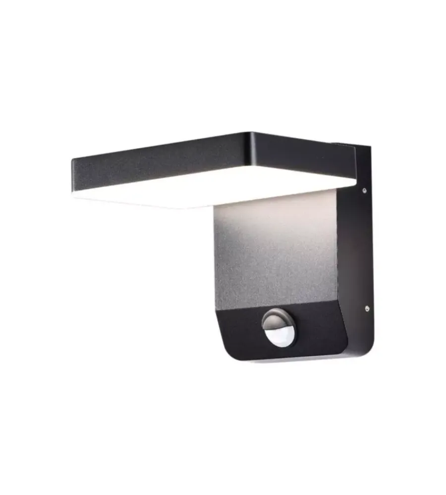 Clearance Applique led solare da esterno quadrata vtac nero 3000k Illuminazione Per Esterno