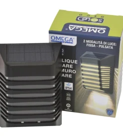 Illuminazione Per Esterno|Applique led solare da esterno "square" nero 3000k
