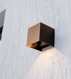 Illuminazione Per Esterno|Applique led solare da esterno vtac marrone 4000k