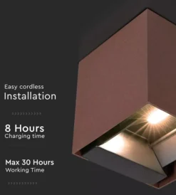 Illuminazione Per Esterno|Applique led solare da esterno vtac marrone 4000k