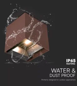 Illuminazione Per Esterno|Applique led solare da esterno vtac marrone 4000k