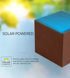 Illuminazione Per Esterno|Applique led solare da esterno vtac marrone 4000k