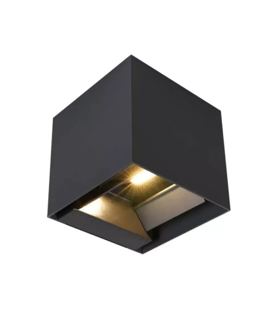 Illuminazione Per Esterno|Applique led solare da esterno vtac nero 4000k