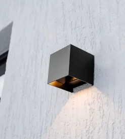 Illuminazione Per Esterno|Applique led solare da esterno vtac nero 4000k