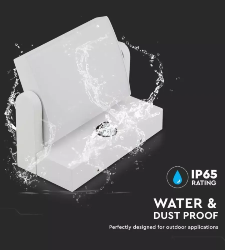 Discount Applique led solare da esterno rettangolare vtac bianco 3000k Illuminazione Per Esterno