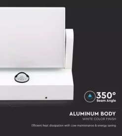 Discount Applique led solare da esterno rettangolare vtac bianco 3000k Illuminazione Per Esterno