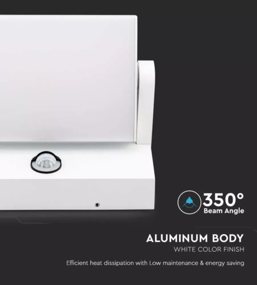 Discount Applique led solare da esterno rettangolare vtac bianco 3000k Illuminazione Per Esterno
