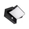 Illuminazione Per Esterno|Applique led solare da esterno rettangolare vtac nero 4000k